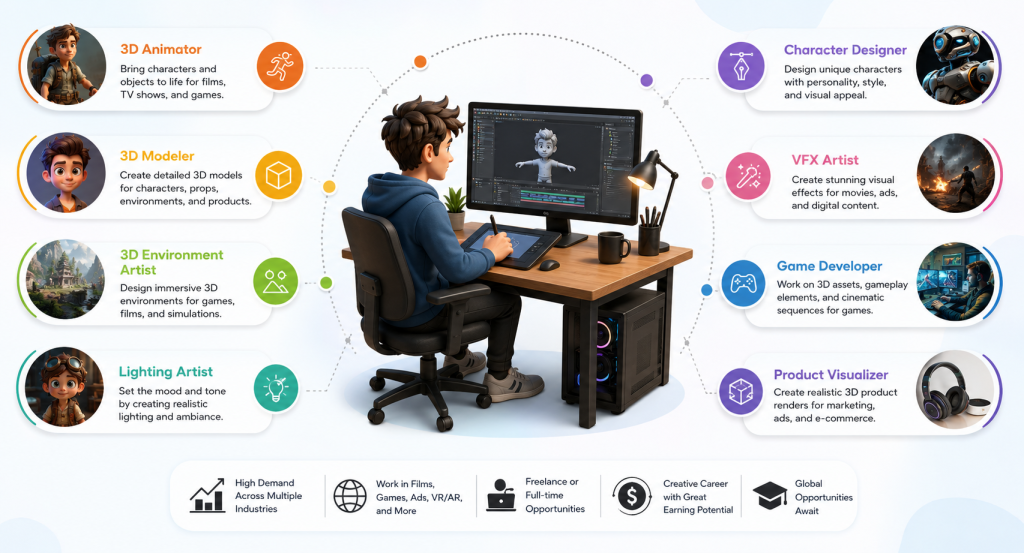 Career Opportunities After Completing a 3D Animation Course